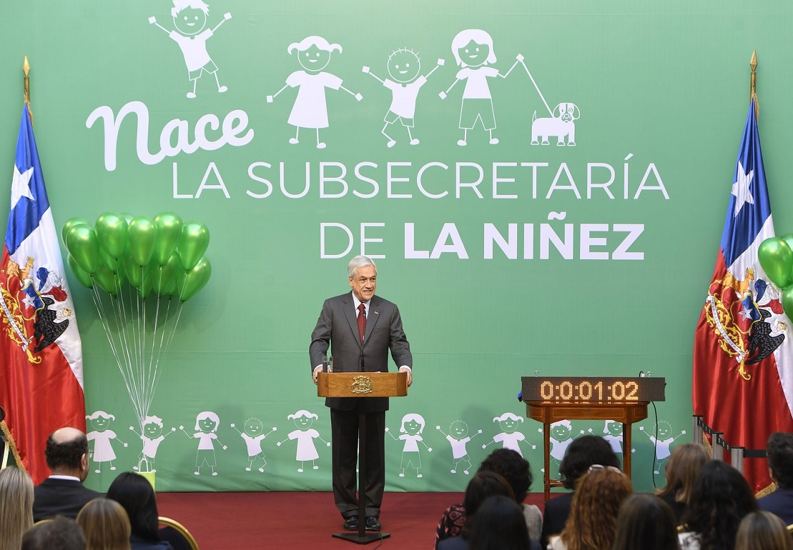  Presidente Piñera promulgó la ley que crea la Subsecretaría de la Niñez