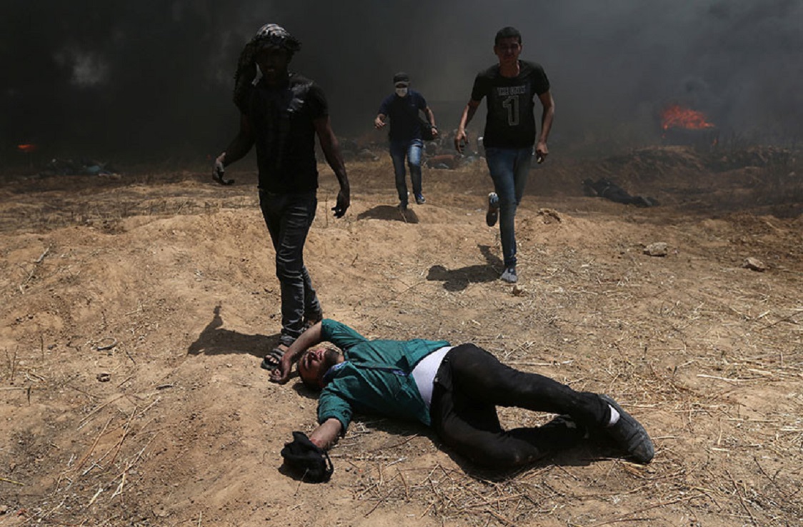 MASACRE EN PALESTINA / Duras imágenes: Decenas de palestinos muertos el día del traslado de la Embajada de EE.UU.