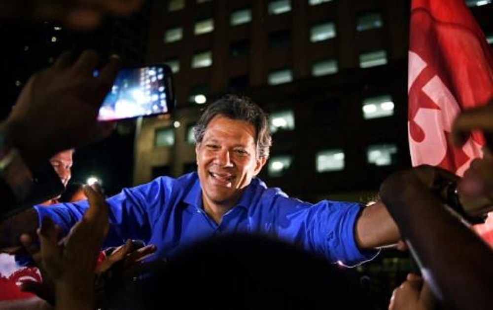 HADDAD Y LULA DISPARAN CONTRA ULTRADERECHISTA BOLSONARO QUE CRECE EN SONDEO EN BRASIL