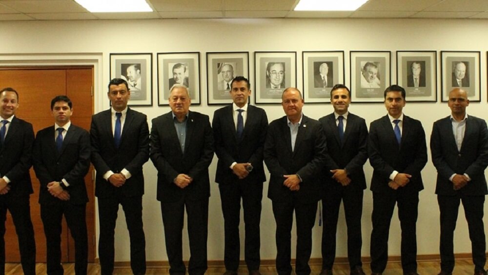DEPORTE / JUECES CHILENOS DE LA FINAL DE LA CONMEBOL LIBERTADORES FUERON RECIBIDOS EN LA ANFP
