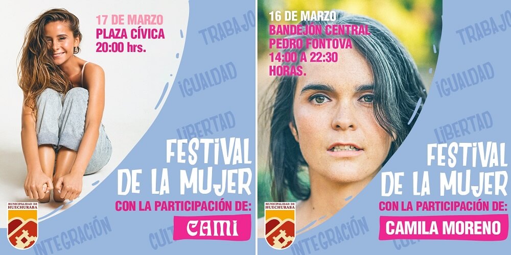  Mes de la Mujer en Huechuraba sigue con la música de Camila Moreno y Cami Gallardo
