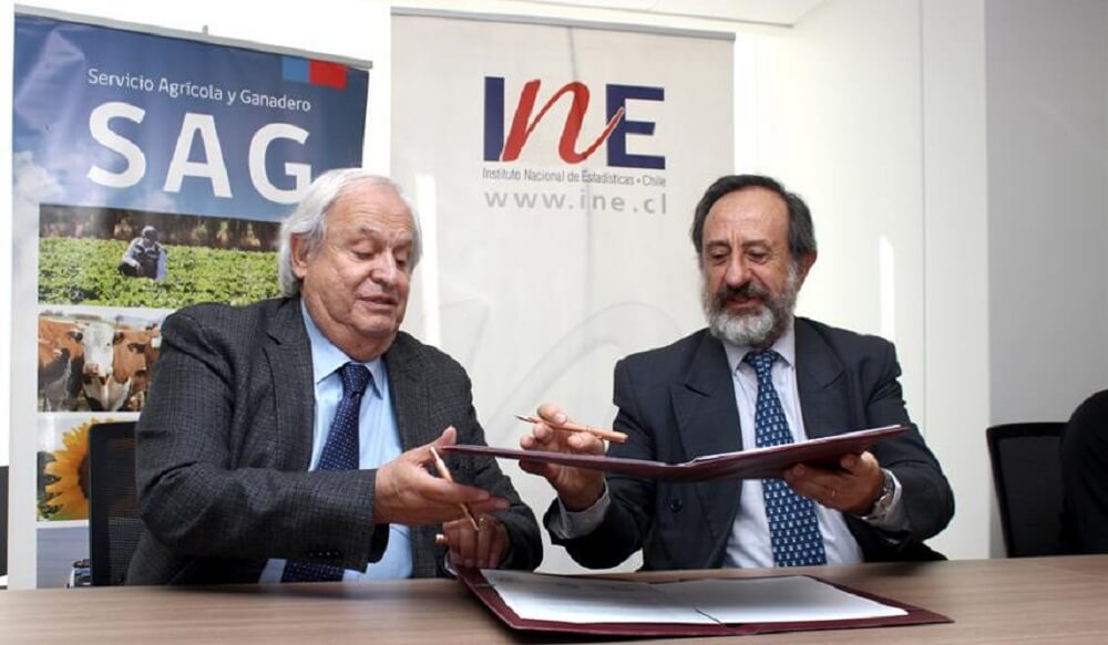  INE y SAG firman convenio para intercambio de información, conocimiento y uso de tecnología