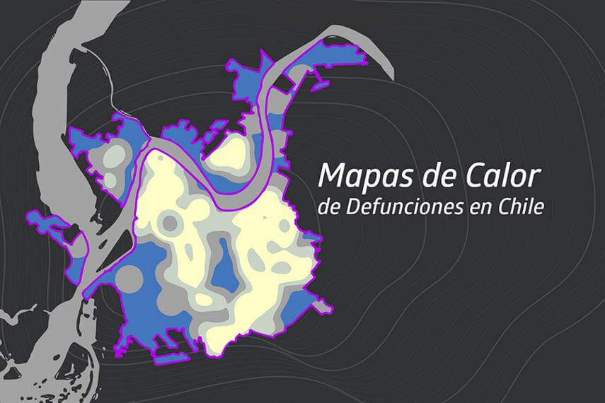  INE presenta mapas de calor con la geocodificación de las defunciones en Chile