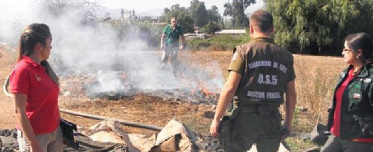 CONAF extiende hasta el 30 de abril la prohibición de realizar quemas agrícolas en la región de Valparaíso