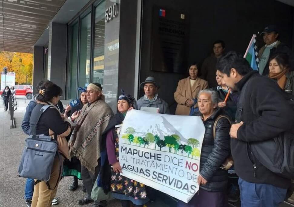 Comunidades mapuche de Lican Ray informan al Intendente su rechazo al proyecto de Tratamiento de Aguas Servidas