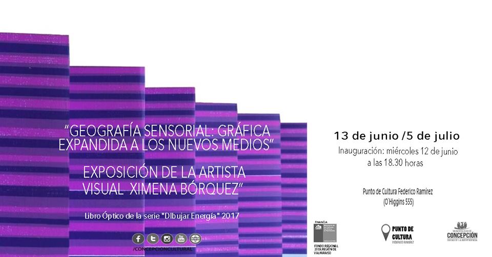 Ximena Bórquez exhibe «Geografía Sensorial: Gráfica Expandida a los Nuevos Medios» en el Punto de Cultura Federico Ramírez