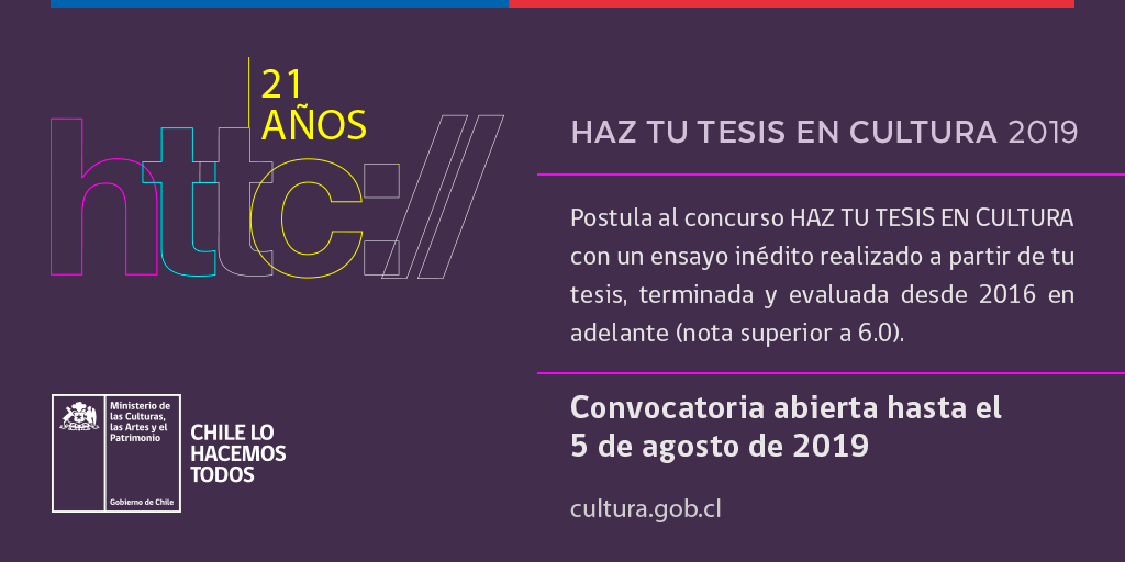  Apertura del concurso de ensayos «Haz tu Tesis en Cultura 2019»