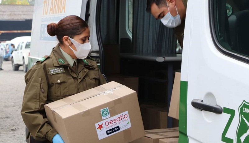  Carabineros y Desafío Levantemos Chile han entregado más de 8.000 kits de ayuda a familias para enfrentar la Pandemia en La Araucanía