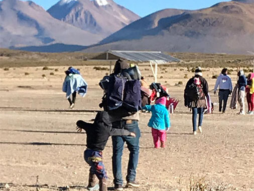 Juezas de Familia de Iquique y Pozo Almonte visitan centro de acogida para migrantes instalado en Colchane
