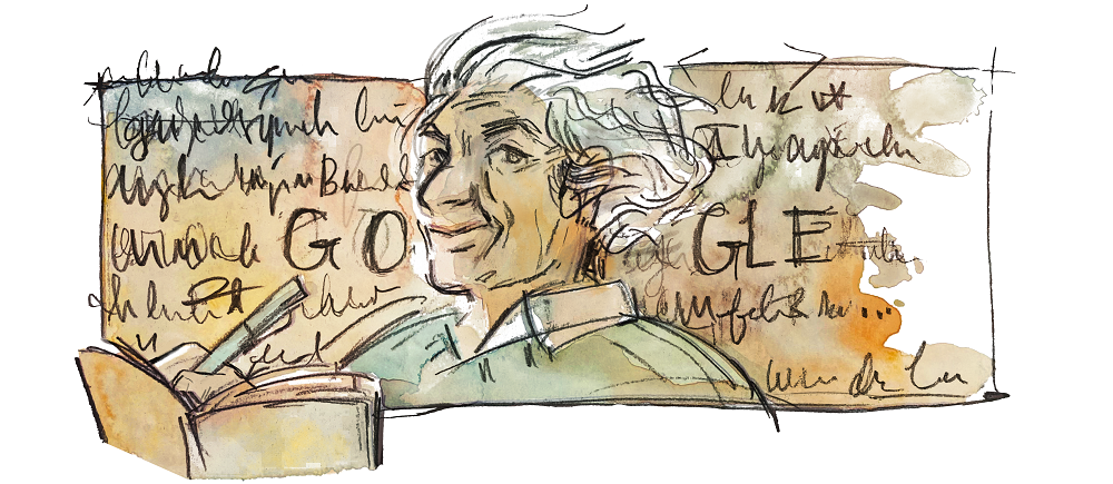 Google homenajea con un doodle a Nicanor Parra, en el 107° aniversario de su nacimiento