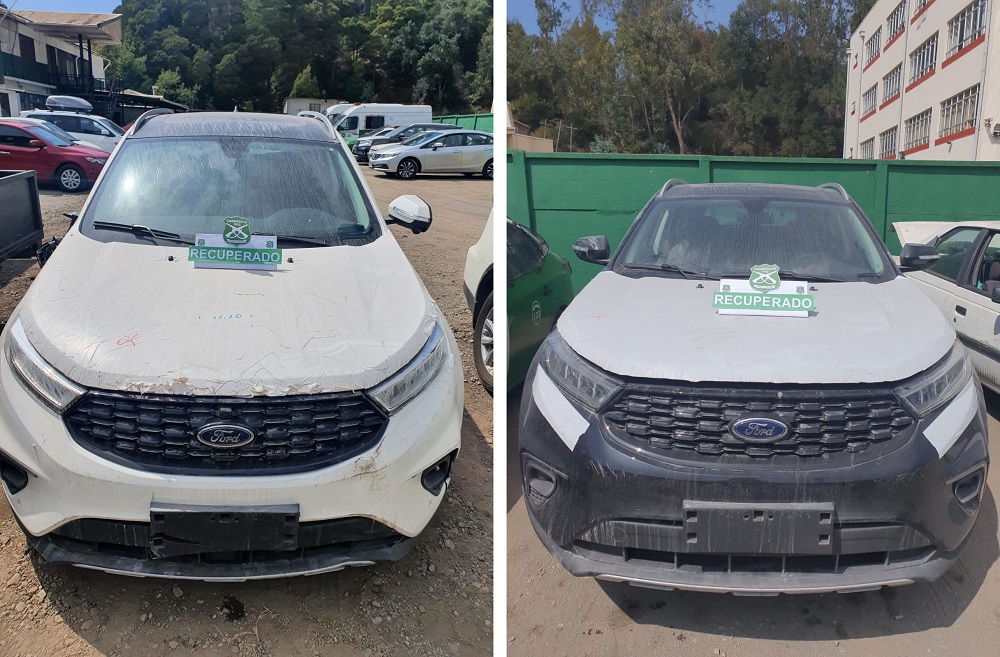  Carabineros de la 2ª Comisaría de Talcahuano recuperan dos vehículos nuevos robados desde centro de acopio de dicha comuna