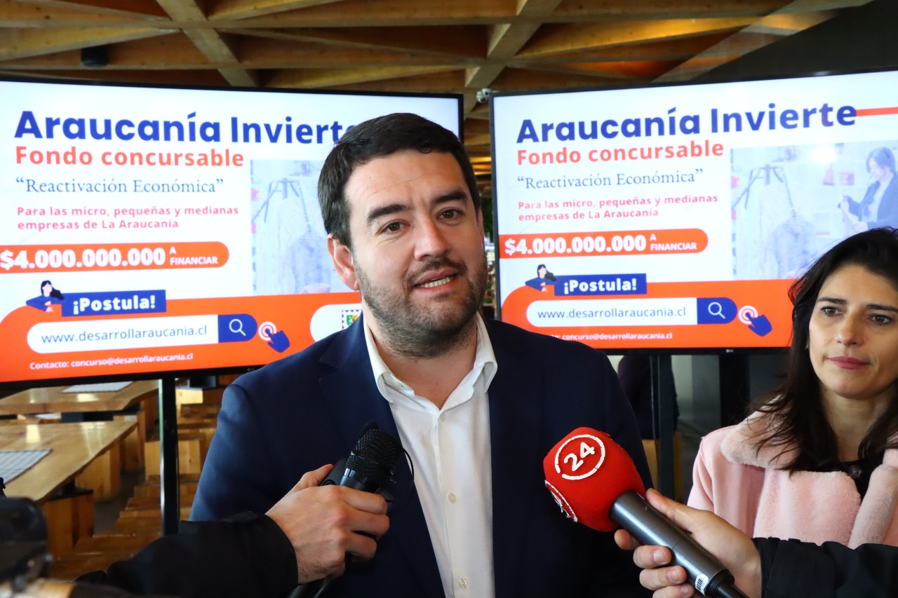 Gobierno regional de La Araucanía lanza fondo de reactivación económica para apoyar a empresas de las 32 comunas