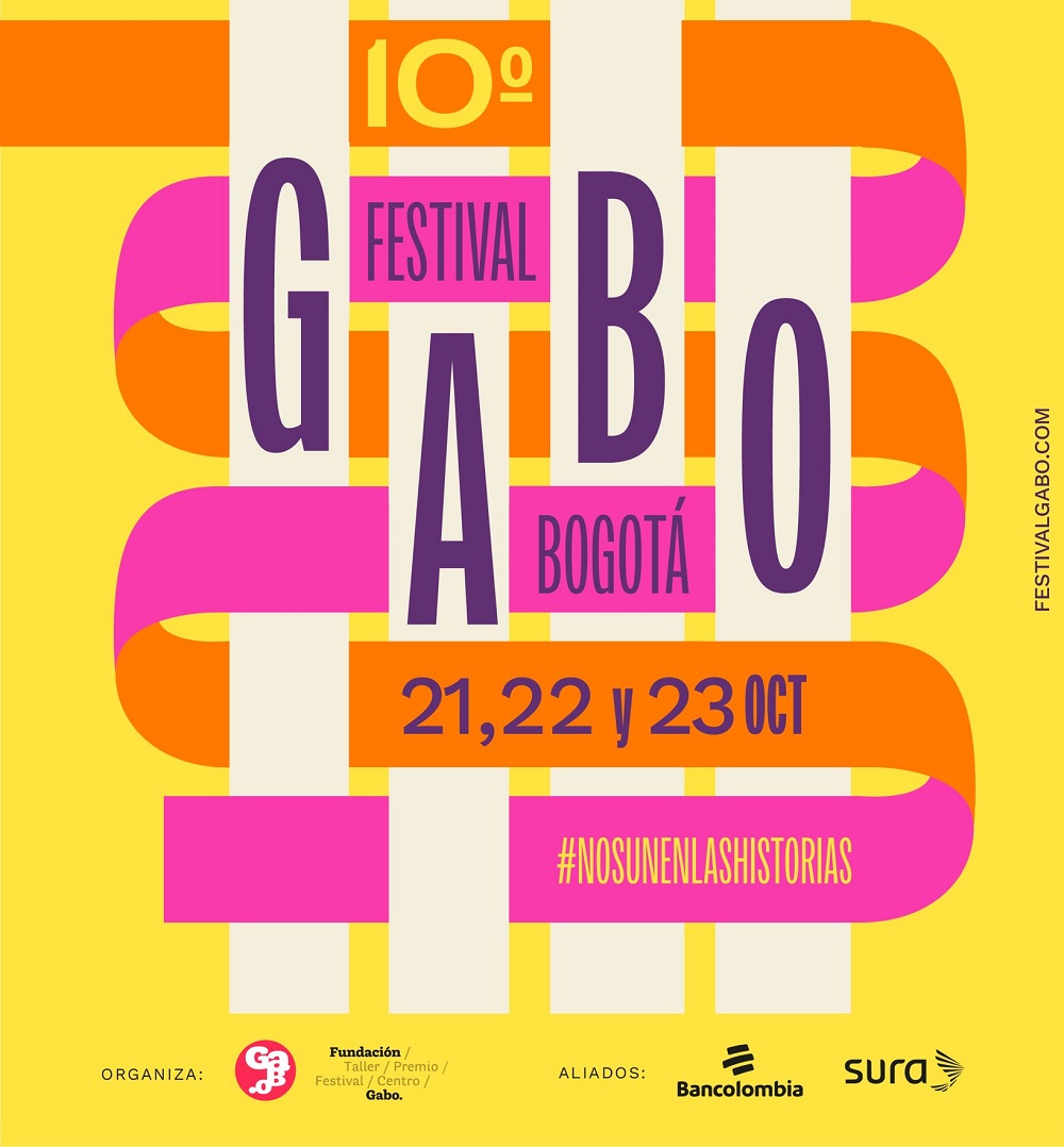  Los días 21, 22 y 23 de octubre, se desarrollará por primera vez en  Bogotá el Festival Gabo, retomando la presencialidad en todas sus actividades.