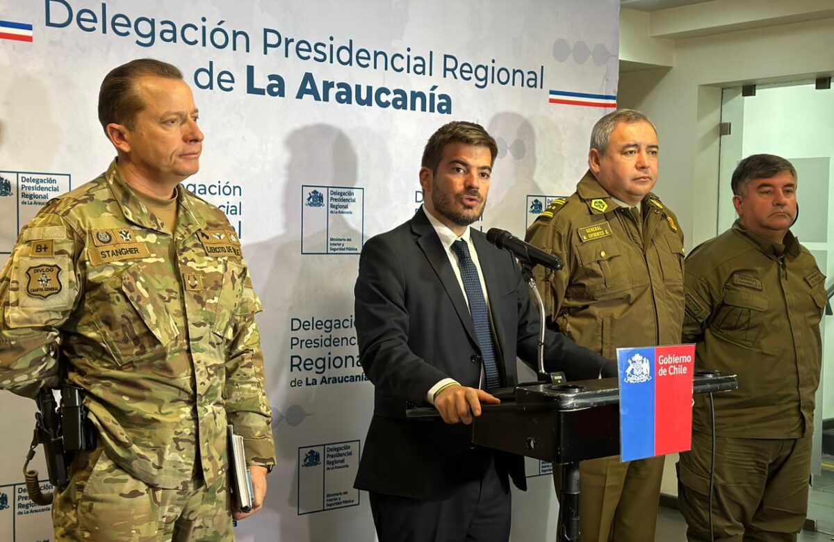 Delegado presidencial de la Araucanía anuncia querella criminal por atentado en puente perquenco 