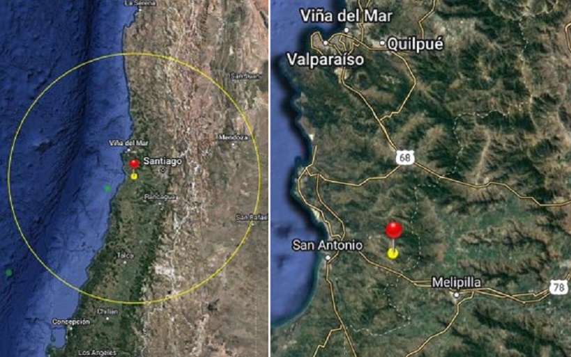 Un intenso temblor sacudió la zona central